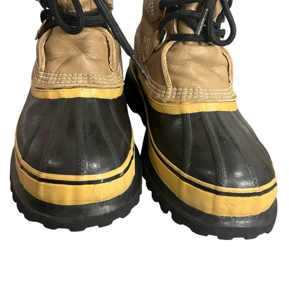 SOREL Caribou Waterproof Sherpa Wool Heavy Snow Winter Duck Boots unisex M7 W9